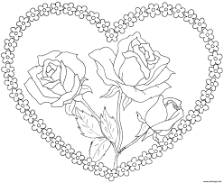 9 Mieux Coloriage Coeur Gallery Rose Coloring Pages Coloring Pages Colouring Art Therapy