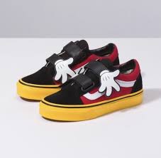 Vans X Disney Old Skool V Mickey Mouse Hug Black Red Yellow Toddler Infant Size Ebay Boy Shoes Vans For Kids Toddler Shoes