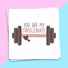 In early 1800s factory workers made valentine cards by painting black and white pictures. Swolemate Valentine S Day Card Anniversary Card Funny Gym Valentine S Card Boyfriend Gir Valentines Workout Fitness Valentines Gifts Valentine Quotes