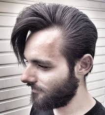 Pompadour with a fade for medium hair. Long Thin Hairstyles Men