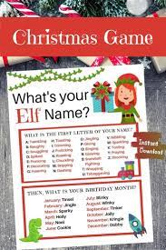 Gift Elf Name Game Christmas Party Game Elf Party Game Etsy Elf Themed Christmas Party Family Christmas Party Christmas Party Games