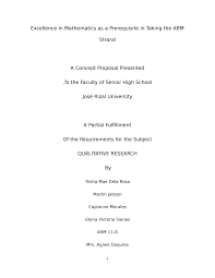 Achieveressays.com is the one place where you find help for all types of assignments. Excellence In Math As A Prerequisite In Taking The Abm Strand Excellence In Mathematics As Prerequisite In Taking The Abm Strand Concept Proposal Presented To Studocu