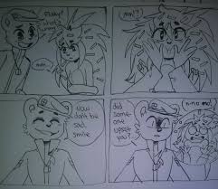#htf #happy tree friends #htf handy #htf mole #handy x mole #also fun fact drawing with a kitten on your lap isn't that hard actually! Anybody Else Meme Handy X Mole Happy Tree Friends Amino