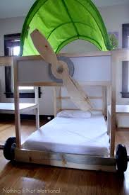 Ikea Bed Hack Kura Loft Turned Into An Airplane Bunk Bed Ikea Bed Bunk Bed Rooms Ikea Bed Hack