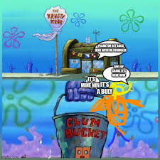 Whether your favorite or worse fast food stop. Krusty Krab Vs Chum Bucket Memes Gifs Imgflip