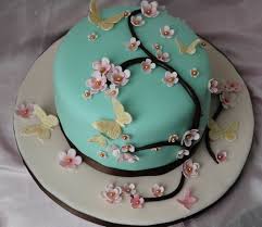 Fondant Birthday Cake For Mother Design Cherry Blossom Mother S Day Cake For My Mom Birthday Cake For Mom Mom Cake Mothers Day Cakes Designs