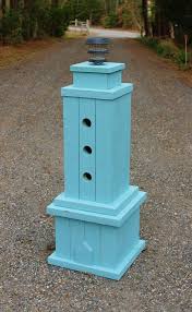 Build it from standard pressure treated lumber and top it with a solar or low voltage beacon or light. 2 X 4 Lighthouse Plans Painted Version