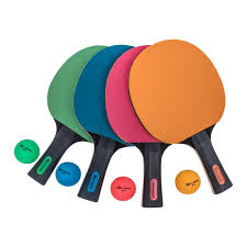 Table tennis is a fun game that is played one against one or two against two. Terrasphere 4 Player Coloured Bat Table Tennis Set Rebel Sport
