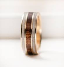 Mens Wedding Band Mens Gold Wedding Ring With Wood And Antler Antler Wedding Band Mens Wedding Rings Gold Mens Wedding Bands