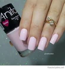 Amazing Light Pink Nail Polish And Ring