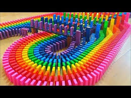 Satisfying Rainbow Dominoes Youtube Domino Art Oddly Satisfying Videos Domino