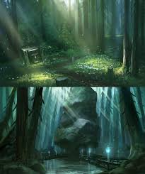 то ли лыжи не едут то ли я долбанутый Forest Environment Sketch Fantasy Landscape Environment Concept Art