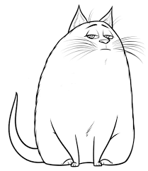 The fat cat has some long hairs/beards around his mouth. Online Coloring Pages Big Coloring Big Fat Cat Pets Allowed