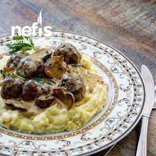 18 4b begenme 125 yorum instagram da nefis yemek tarifleri nefisyemektarifleri kremali mantar soslu kofte ve patates pure yemek tarifleri yemek patates