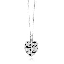 Check out our heart puzzle necklace selection for the very best in unique or custom, handmade pieces from our necklaces shops. Autism Awareness Heart Puzzle Pendant Sterling Silver Color Silver Doucet Latendresse