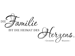 Wandtattoo Die Familie Ist Die Heimat Des Herzens Zitat Guiseppe Mazzini