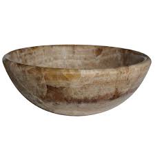 tashmart round natural stone vessel