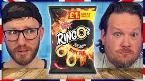 Americans Try Various Flavors Of Golden Wonder "Ringos"!