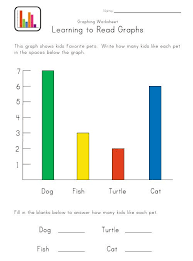 Bar Graph Worksheet With Pets Theme Graphing Worksheets Bar Graphs Worksheets For Kids