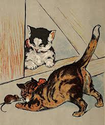 Poesje Nel En Kater Snor J A Sleeswijk 1910 Via Memory Of The Netherlands Books Cats Childrens Mice 2020