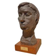 1970s Clay Bust Sculpture by Sandra Zahn Oreck