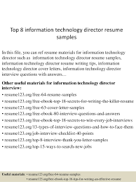top 8 information technology director