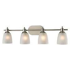 4 bulbs required (not included). Titan Lighting Jackson 4 Light Brushed Nickel Wall Mount Bath Bar Light Tn 50067 The Home Depot
