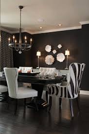 25 Elegant Animal Print Interiors Black Dining Room Dining Room Contemporary Black And White Dining Room