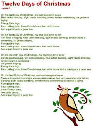 Twelve Days Of Christmas Lyrics