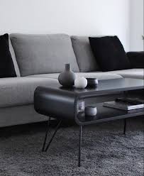 This metro collection sofa table features heavy beveled glass top and three curvaceous chrome legs, sturdy construction. Metro Sofabord Svart Xlboom Reykjavik Design Vefverslun