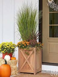 Now, my goal is to coordinate modern outdoor farmhouse planter pots in the rock bed, but avoid being the that house has to many cement pots and statuaries house. How To Build A Farmhouse Style Planter Box Porch Planters Outdoor Planter Boxes Diy Planters