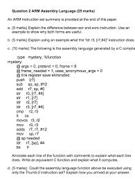 Aqa english language paper 2 question 5 writing improving writing grades 7, 8 and 9 exam tips revision gcse english. Solved Question 2 Arm Assembly Language 25 Marks An Arm Chegg Com