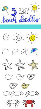 Easy Beach Doodles Doodle Art For Beginners Lettering Doodle For Beginners