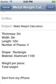 metal weight calculator ipa ed for