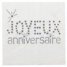 serviette de table joyeux anniversaire blanc casse les 20 serviette de table joyeuse anniversaire serviette papier