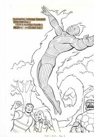 Fantastic four color page coloring pages for kids cartoon. Fantastic Four Coloring Book Page 7 In Michael Dunne S Fantastic Four Comic Art Gallery Room