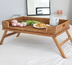 Diameter 24cm x height 3,5cm. Tava Handwoven Rattan Serving Tray With Stand Pottery Barn
