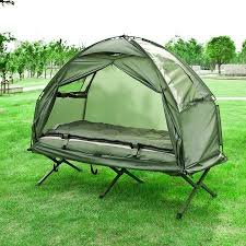 That's why they became an essential camping. Haotian Compact Collapsable Portable Camping Cot Air Mattress Pop Up Tent Tent Cot Outdoor Bed With Tent And Carrying Bag Ogs32 Gr Green Walmart Com Camping Cot Tent Cot Tent