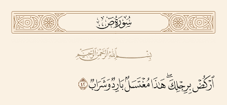 سورة ص 42 اركض برجلك هذا مغتسل بارد وشراب