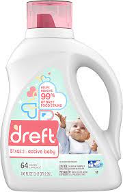 Dreft Stage 2 Active Hypoallergenic Liquid Baby Laundry Detergent For Baby Newborn Or Infant 100 Ounces Packaging May Vary Health Household Amazon Com