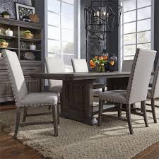 Choose sling chairs to give an island feel to your space, with the added. Liberty 823 Dr Artisan Prairie Trestle Table Dining Room Set With Upholstered Chairs