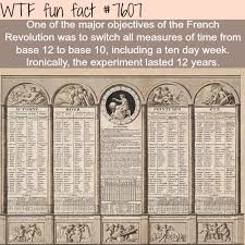 The French Revolution Calendar Wtf Fun Facts Wtf Fun Facts Fun Facts Funny Facts