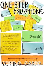 This One Step Equation Word Problems Card Sort Activity Was The Perfect Activity To Teach My 6th Grade Math And 7t One Step Equations Word Problems Number Line