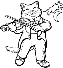The little dog laughed to see such fun and the dish ran away with the spoon! Hey Diddle Diddle Cat Coloring Page Coloring Pages Animal Coloring Pages