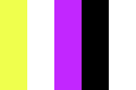 The patches are the shape of the nonbinary. My Non Binary Pride Flag Color Palette