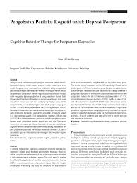Check spelling or type a new query. Pdf Pengobatan Perilaku Kognitif Untuk Depresi Postpartum