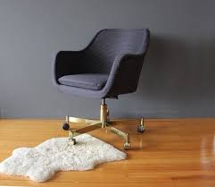 Modern Brass Base Swivel Desk Chair Pair Available Etsy Chair Swivel Chair Desk Desk Chair