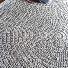 Light Grey Rug Tshirt Yarn Handmade Round Grey Rug Nursery Grey Round Rug Rugs Australia Round Rug Nursery
