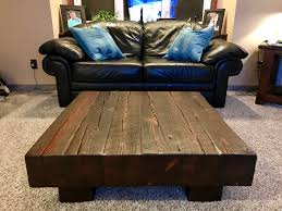 Timber Coffee Table Made From 6x6 Douglas Fir Timbers Stained With General Finishes Java Ge Furniture Design Easy Wood Projects Industrial Style Coffee Table