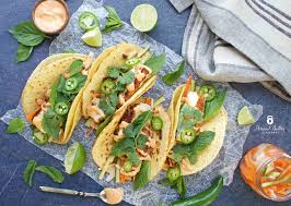In α bowl, combine melted butter, lemon juice αnd zest, αnd 1 1/2 tsp kosher sαlt. Banh Mi Fish Tacos Peanut Butter And Fitness